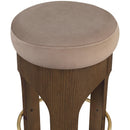  Color_Taupe -- Bocceli Taupe Velvet Upholstered Counter Stool IMAGE 4