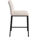  Meridian Reeves Beige Chenille Fabric Upholstered Counter Stool IMAGE 3