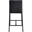  Color_Black -- Reeves Black Chenille Fabric Upholstered Counter Stool IMAGE 4