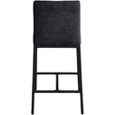  Meridian Reeves Black Chenille Fabric Upholstered Counter Stool IMAGE 4