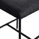  Meridian Reeves Black Chenille Fabric Upholstered Counter Stool IMAGE 6