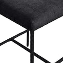  Color_Black -- Reeves Black Chenille Fabric Upholstered Counter Stool IMAGE 6