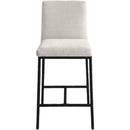  Color_Cream -- Reeves Cream Chenille Fabric Upholstered Counter Stool IMAGE 2