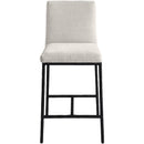  Meridian Reeves Cream Chenille Fabric Upholstered Counter Stool IMAGE 2