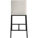  Meridian Reeves Cream Chenille Fabric Upholstered Counter Stool IMAGE 4