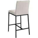  Color_Cream -- Reeves Cream Chenille Fabric Upholstered Counter Stool IMAGE 5