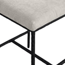  Color_Cream -- Reeves Cream Chenille Fabric Upholstered Counter Stool IMAGE 6
