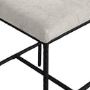  Meridian Reeves Cream Chenille Fabric Upholstered Counter Stool IMAGE 6