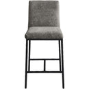  Color_Grey -- Reeves Grey Chenille Fabric Upholstered Counter Stool IMAGE 2