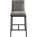  Meridian Reeves Grey Chenille Fabric Upholstered Counter Stool IMAGE 2