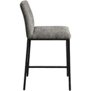  Color_Grey -- Reeves Grey Chenille Fabric Upholstered Counter Stool IMAGE 3