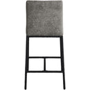  Color_Grey -- Reeves Grey Chenille Fabric Upholstered Counter Stool IMAGE 4