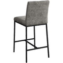  Meridian Reeves Grey Chenille Fabric Upholstered Counter Stool IMAGE 5
