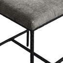  Meridian Reeves Grey Chenille Fabric Upholstered Counter Stool IMAGE 6
