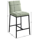  Color_Mint -- Reeves Mint Chenille Fabric Upholstered Counter Stool IMAGE 7