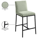  Meridian Reeves Mint Chenille Fabric Upholstered Counter Stool IMAGE 8