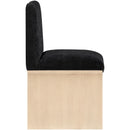  Meridian Shaw Black Chenille Fabric Upholstered Dining Chair IMAGE 4