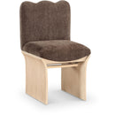  Color_Brown -- Shaw Brown Chenille Fabric Upholstered Dining Chair IMAGE 1