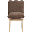  Color_Brown -- Shaw Brown Chenille Fabric Upholstered Dining Chair IMAGE 3