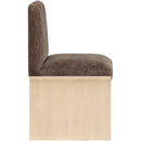  Color_Brown -- Shaw Brown Chenille Fabric Upholstered Dining Chair IMAGE 4
