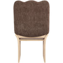  Color_Brown -- Shaw Brown Chenille Fabric Upholstered Dining Chair IMAGE 5