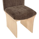  Color_Brown -- Shaw Brown Chenille Fabric Upholstered Dining Chair IMAGE 6
