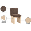  Meridian Shaw Brown Chenille Fabric Upholstered Dining Chair IMAGE 9
