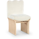  Color_Cream -- Shaw Cream Chenille Fabric Upholstered Dining Chair IMAGE 1