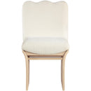  Color_Cream -- Shaw Cream Chenille Fabric Upholstered Dining Chair IMAGE 3