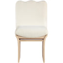  Meridian Shaw Cream Chenille Fabric Upholstered Dining Chair IMAGE 3