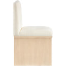  Color_Cream -- Shaw Cream Chenille Fabric Upholstered Dining Chair IMAGE 4