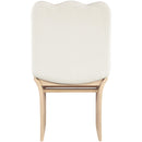  Color_Cream -- Shaw Cream Chenille Fabric Upholstered Dining Chair IMAGE 5