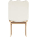  Meridian Shaw Cream Chenille Fabric Upholstered Dining Chair IMAGE 5