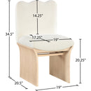 Color_Cream -- Shaw Cream Chenille Fabric Upholstered Dining Chair IMAGE 8