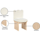  Color_Cream -- Shaw Cream Chenille Fabric Upholstered Dining Chair IMAGE 9
