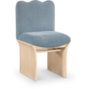  Color_Light Blue -- Shaw Light Blue Chenille Fabric Upholstered Dining Chair IMAGE 1