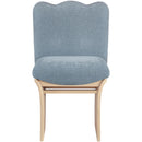  Color_Light Blue -- Shaw Light Blue Chenille Fabric Upholstered Dining Chair IMAGE 3