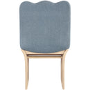  Meridian Shaw Light Blue Chenille Fabric Upholstered Dining Chair IMAGE 5