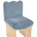  Color_Light Blue -- Shaw Light Blue Chenille Fabric Upholstered Dining Chair IMAGE 7