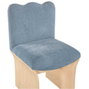  Meridian Shaw Light Blue Chenille Fabric Upholstered Dining Chair IMAGE 7