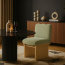  Color_Mint -- Shaw Mint Chenille Fabric Upholstered Dining Chair IMAGE 2