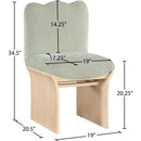  Color_Mint -- Shaw Mint Chenille Fabric Upholstered Dining Chair IMAGE 8