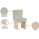  Meridian Shaw Mint Chenille Fabric Upholstered Dining Chair IMAGE 9