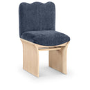  Color_Navy -- Shaw Navy Chenille Fabric Upholstered Dining Chair IMAGE 1