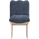  Meridian Shaw Navy Chenille Fabric Upholstered Dining Chair IMAGE 3