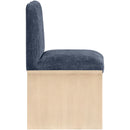  Color_Navy -- Shaw Navy Chenille Fabric Upholstered Dining Chair IMAGE 4