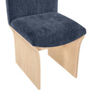  Color_Navy -- Shaw Navy Chenille Fabric Upholstered Dining Chair IMAGE 6