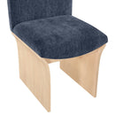  Meridian Shaw Navy Chenille Fabric Upholstered Dining Chair IMAGE 6