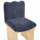  Meridian Shaw Navy Chenille Fabric Upholstered Dining Chair IMAGE 7