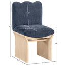  Color_Navy -- Shaw Navy Chenille Fabric Upholstered Dining Chair IMAGE 8